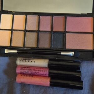 Mac New Old Stuck Eyeshadow Palette And 3 Mac Lipglass/Lustreglass